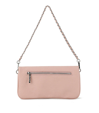 Schouder tas met klep beige