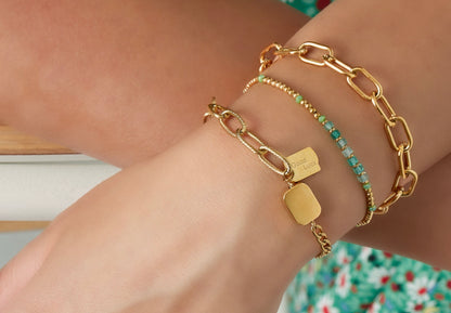 Armband Good luck goud