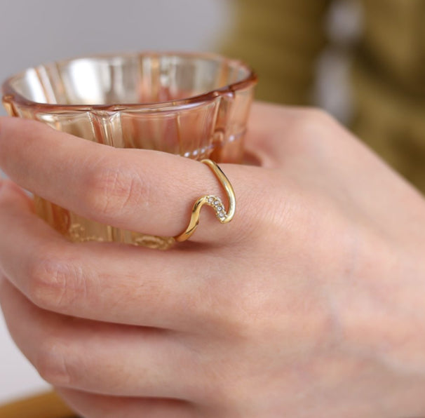 Ring met steentjes goud