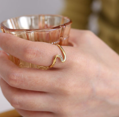 Ring met steentjes goud