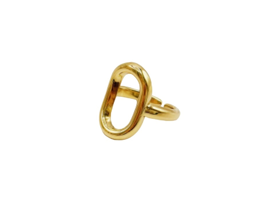 Ring ovaal goud