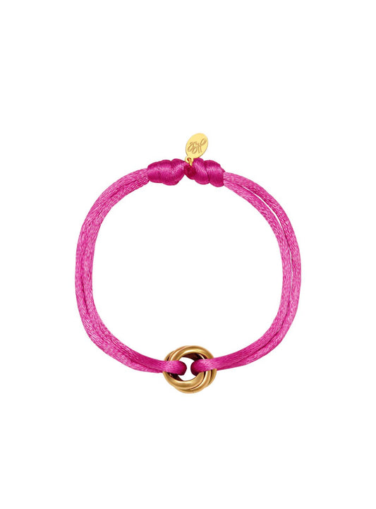 Armband satin roze