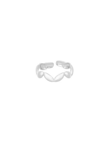 Ring wavy zilver