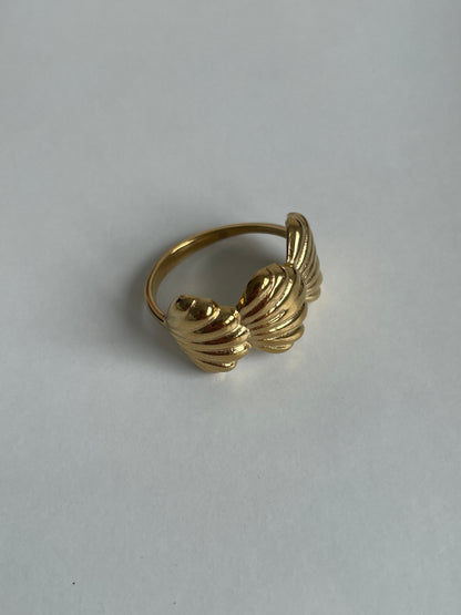 Ring met schelpjes goud
