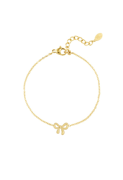 Armband met strikje goud