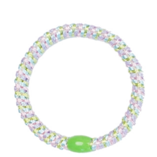 Elastiek lila met groen