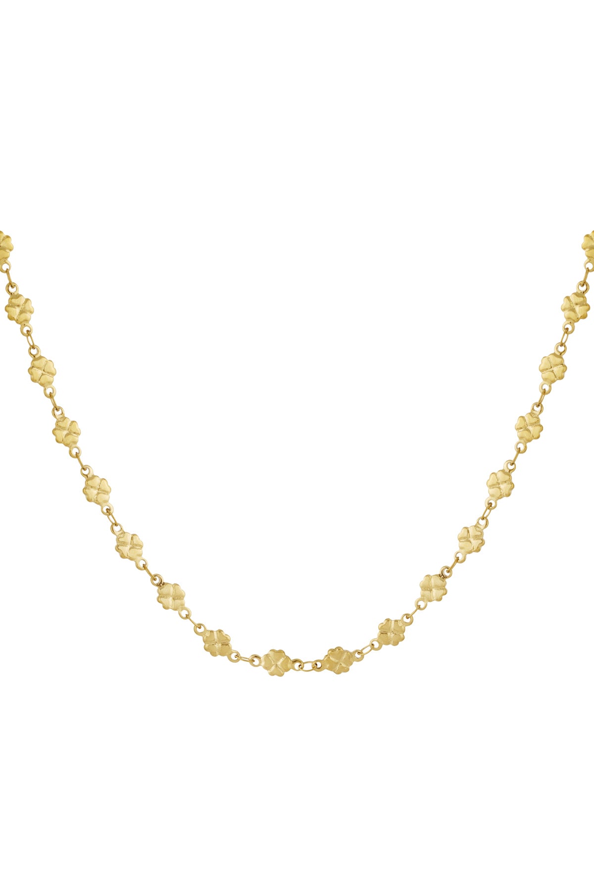 Ketting met klavertjes goud