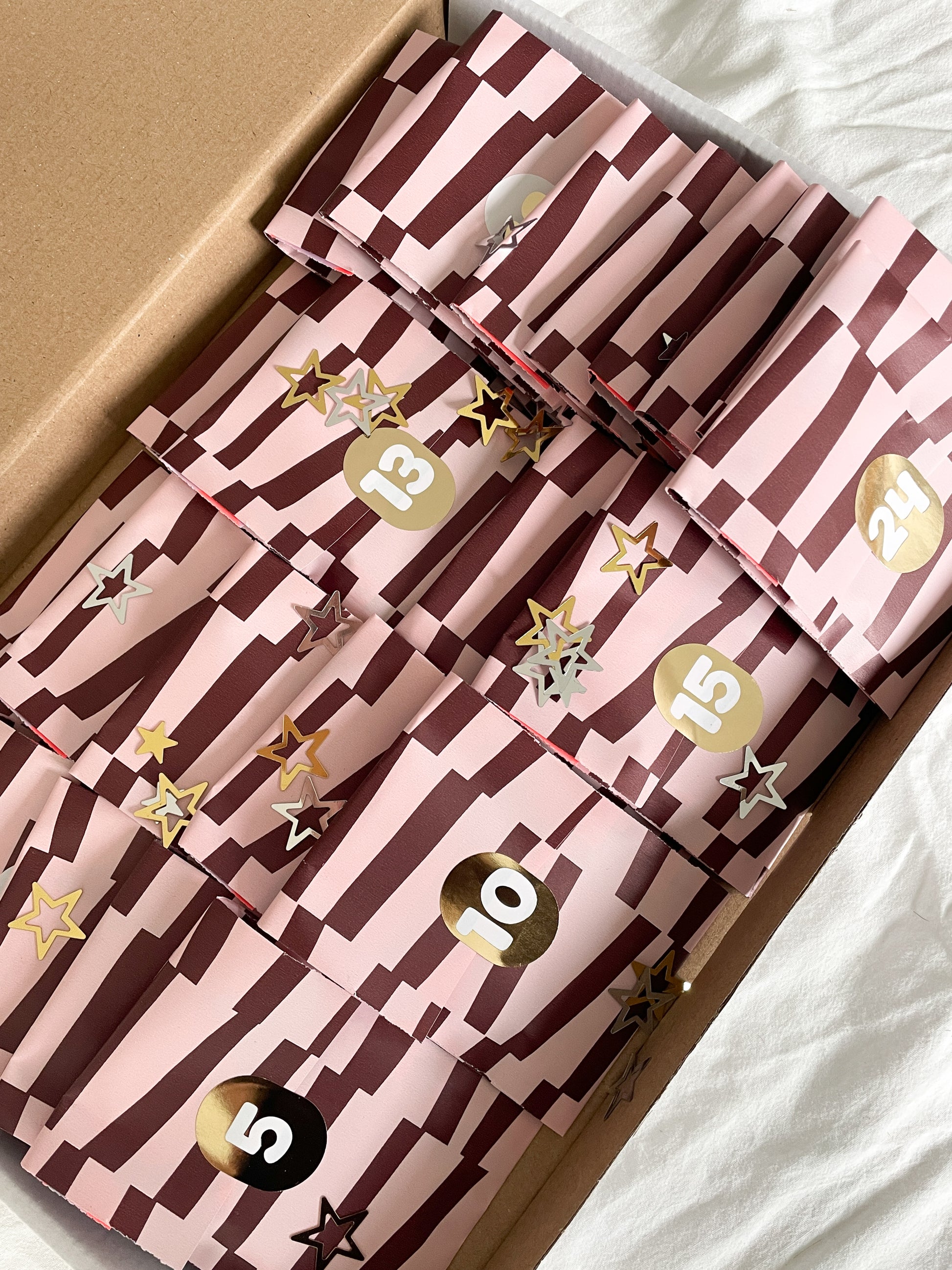 Adventskalender met elastieken