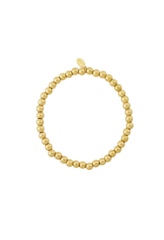 Armband met mm gouden kralen
