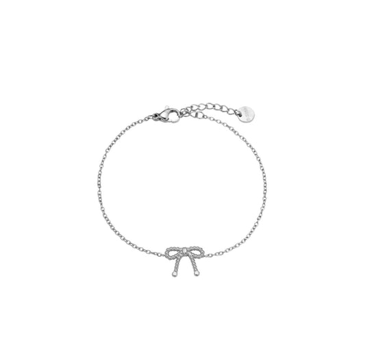 Armband met subtiel strikje zilver