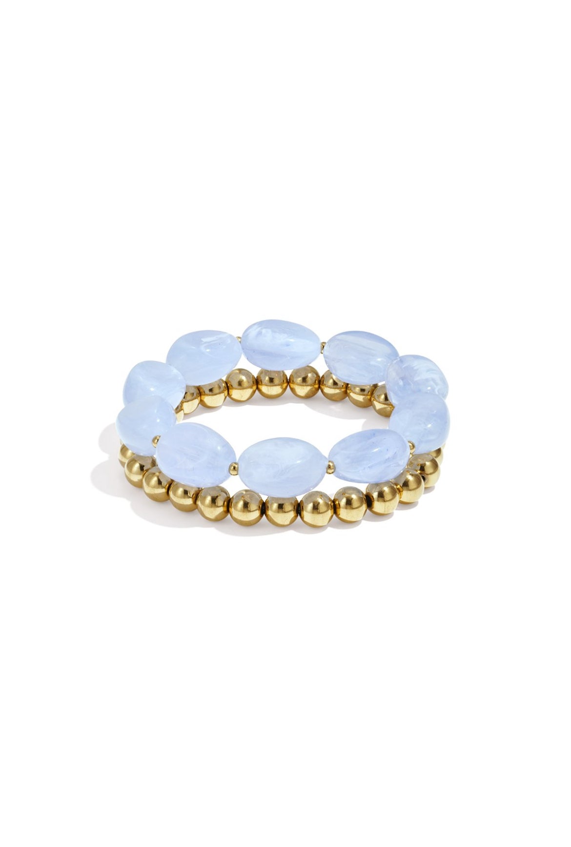 Armbanden set met blauwe kralen