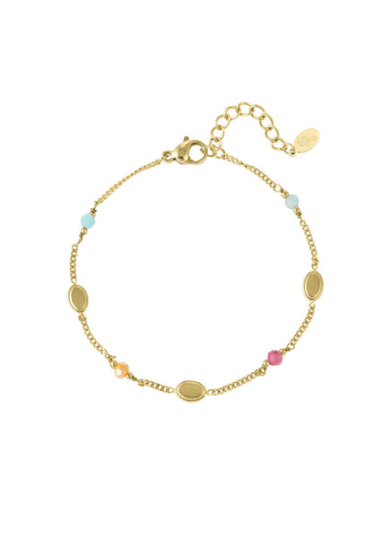 Armband Nomi gekleurd goud