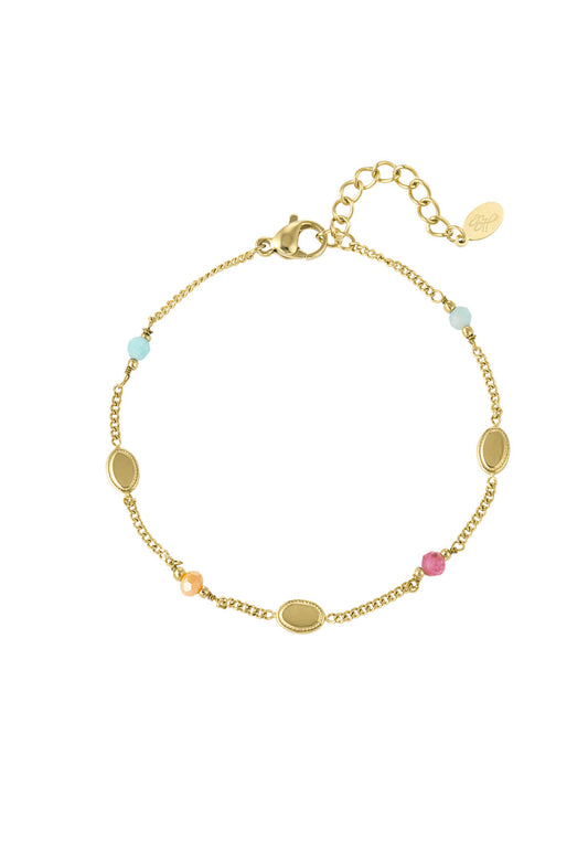 Armband Nomi gekleurd goud