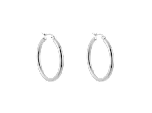 Basic Hoops 25mm zilver