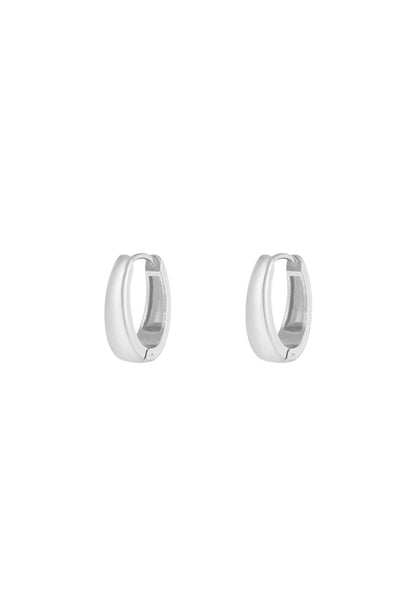 Oorbellen ovaal small zilver