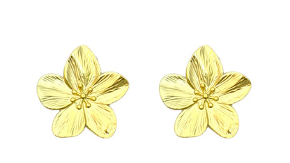 Oorbellen bloem goud