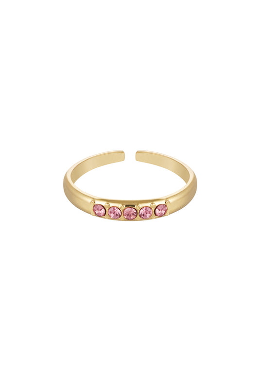 Ring met steentjes goud