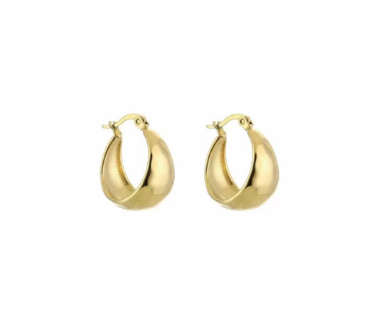 Oorbellen disco hoops goud