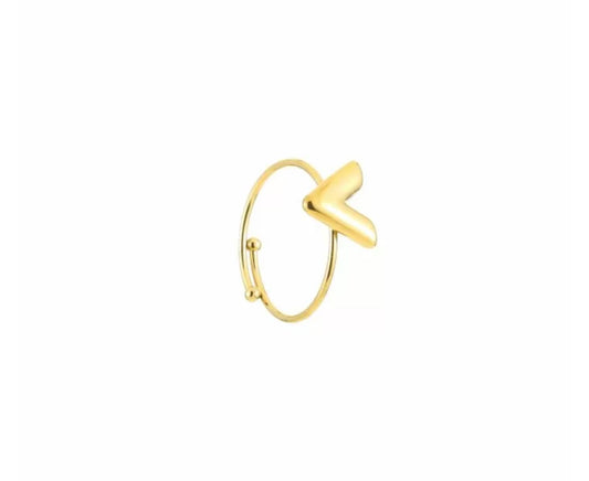 Ring met een v’tje goud