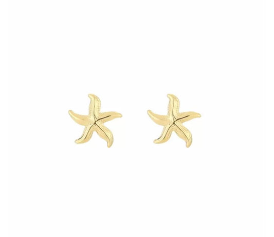 Oorbellen zeester goud