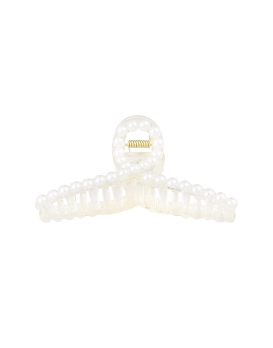 Haarclip pearl wit