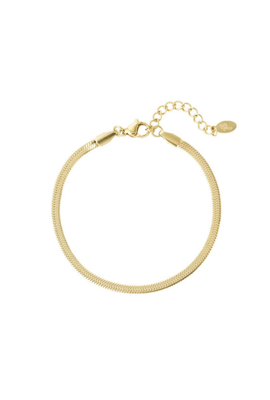 Armband Flatt chain goud