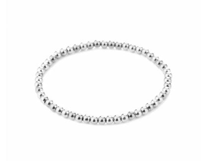 Armband met kralen zilver