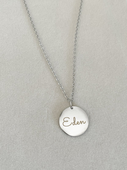 Gegraveerde ketting met naam zilver