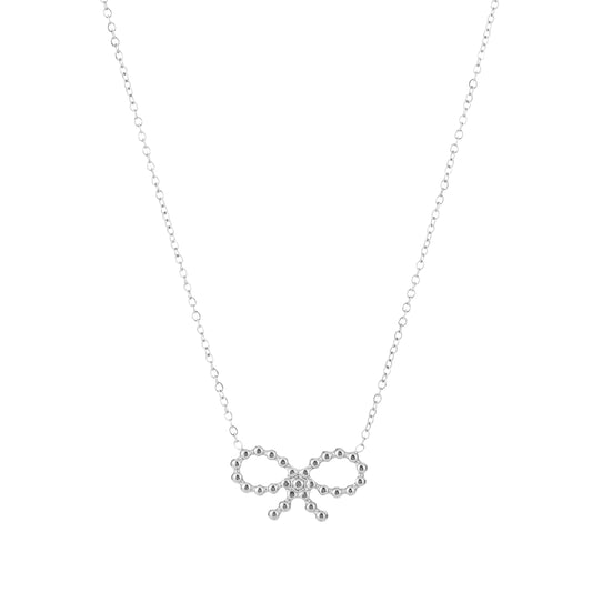 Ketting strikje zilver