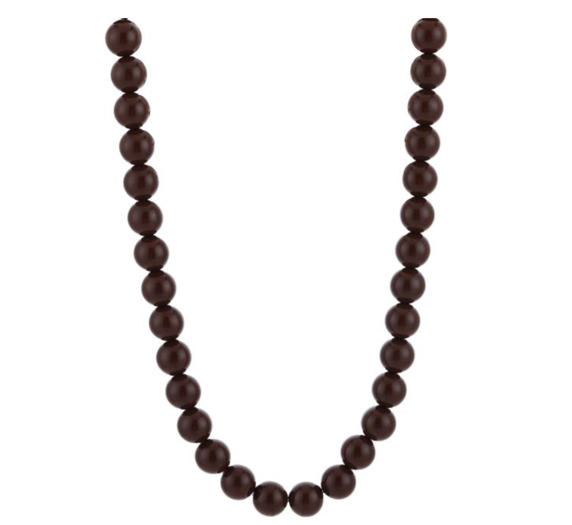 Bruine kralenketting voor dames