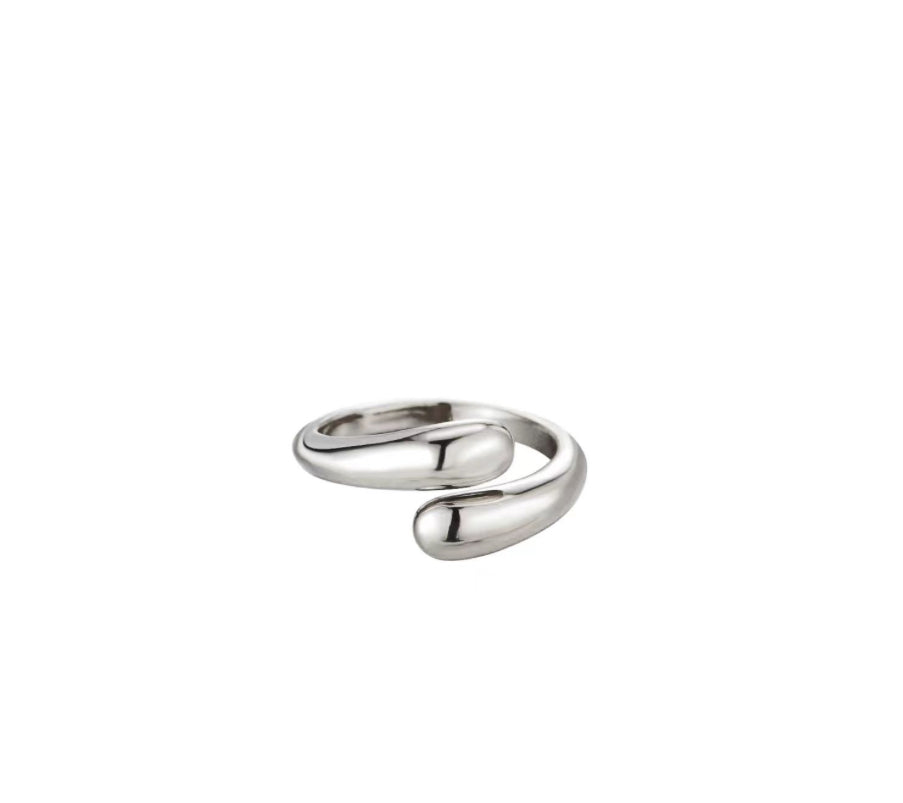 Knuffel ring zilver