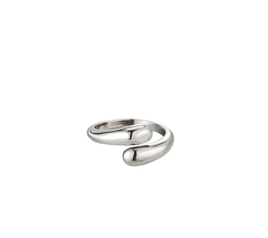 Knuffel ring zilver