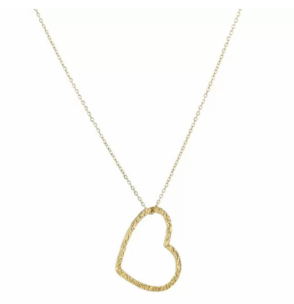 Ketting Falling heart goud