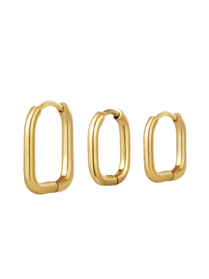 Oorbellen triple set goud