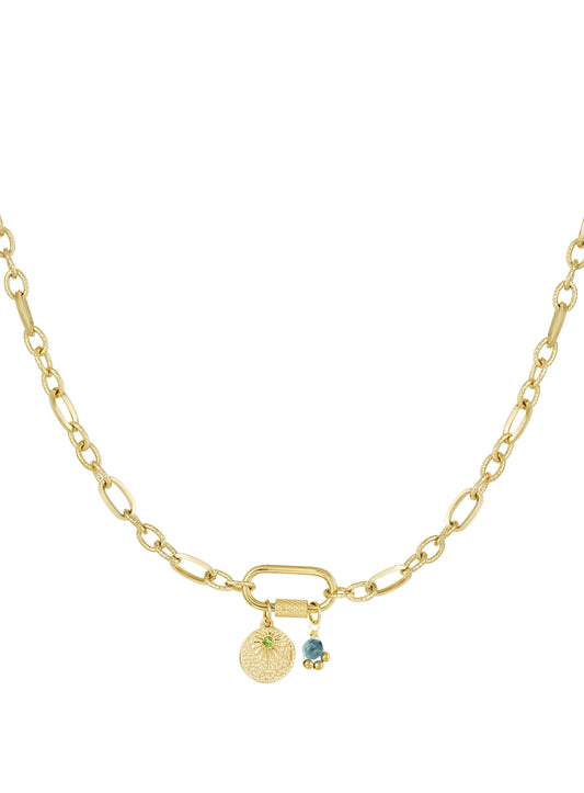 Ketting Sanna green goud