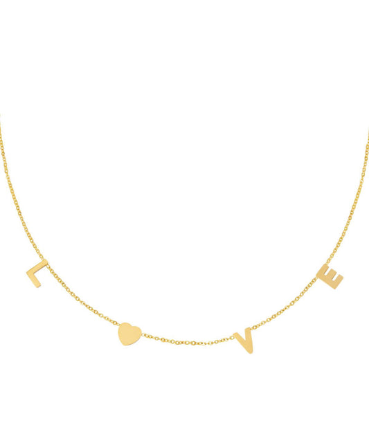 Ketting love goud