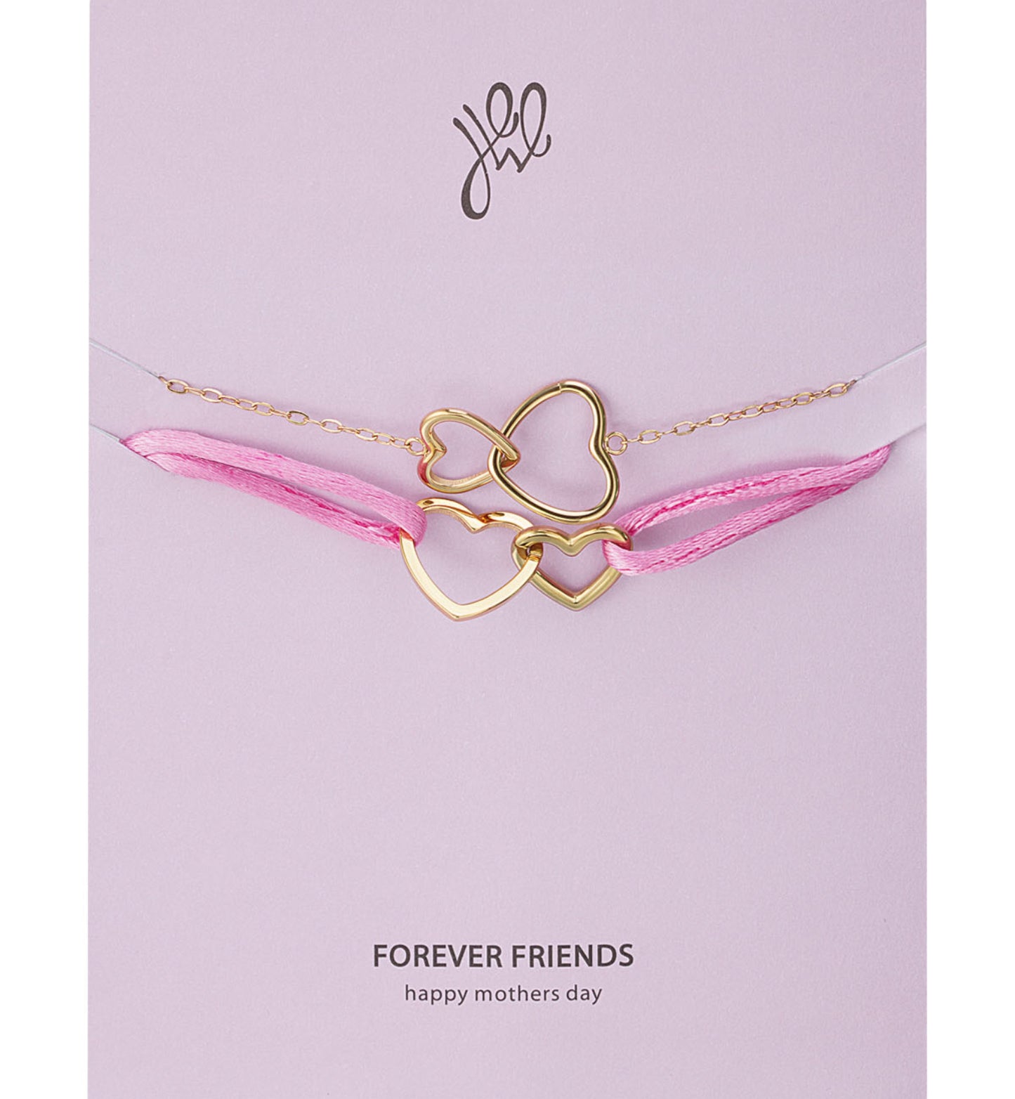 Forever satin armband goud