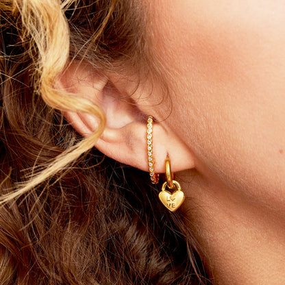 Oorbellen locked love zilver