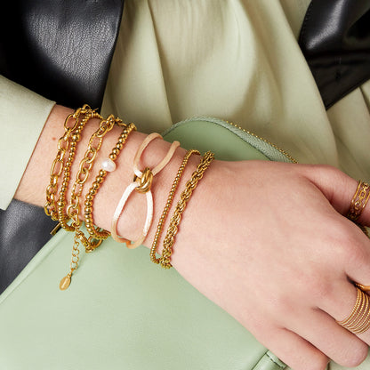 Armband Twisted chain goud