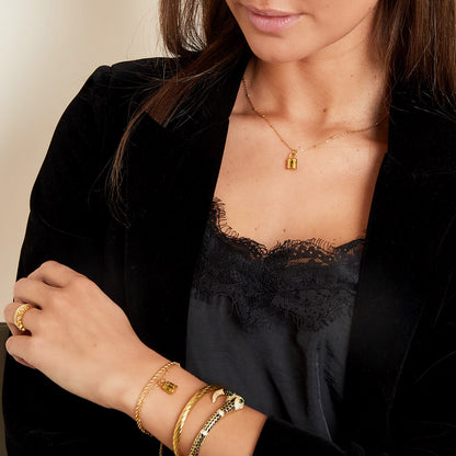 Armband Lock goud
