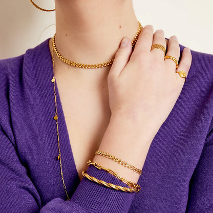 Armband Feather goud
