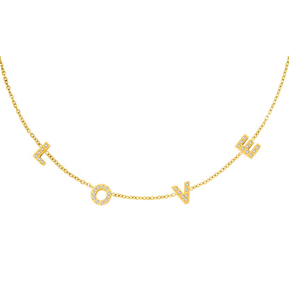 Ketting Letter Love Goud