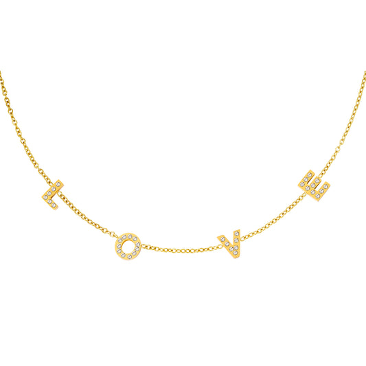 Ketting Letter Love Goud