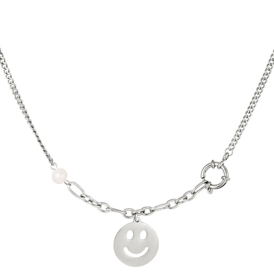 Ketting Big Smile zilver