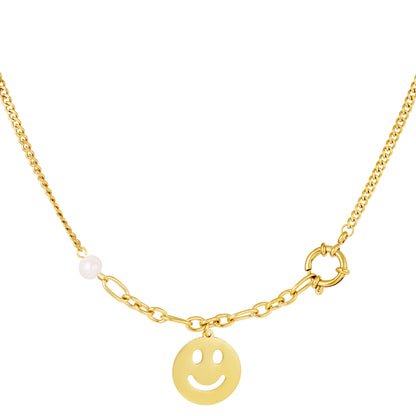 Ketting Big smile goud