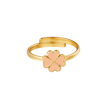Ring Luck goud/roze