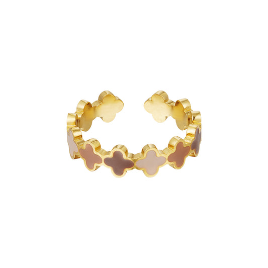 Ring klaver beige