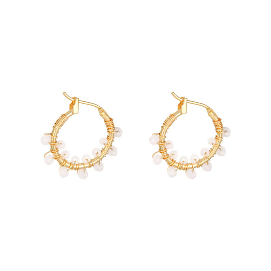 Oorbellen Beads wit