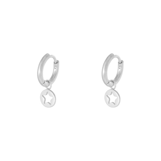 Oorbellen starry zilver