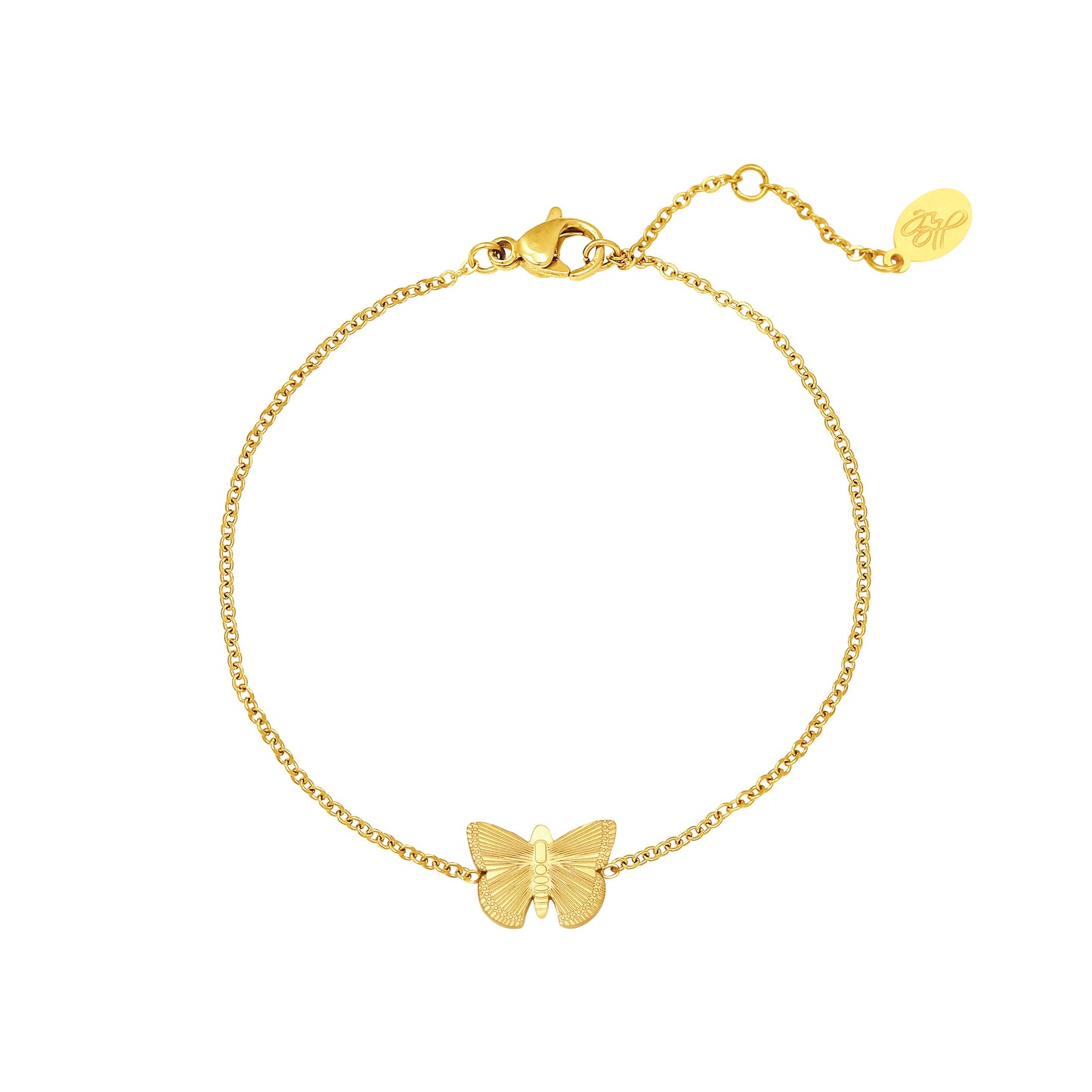 Armband vlinder goud
